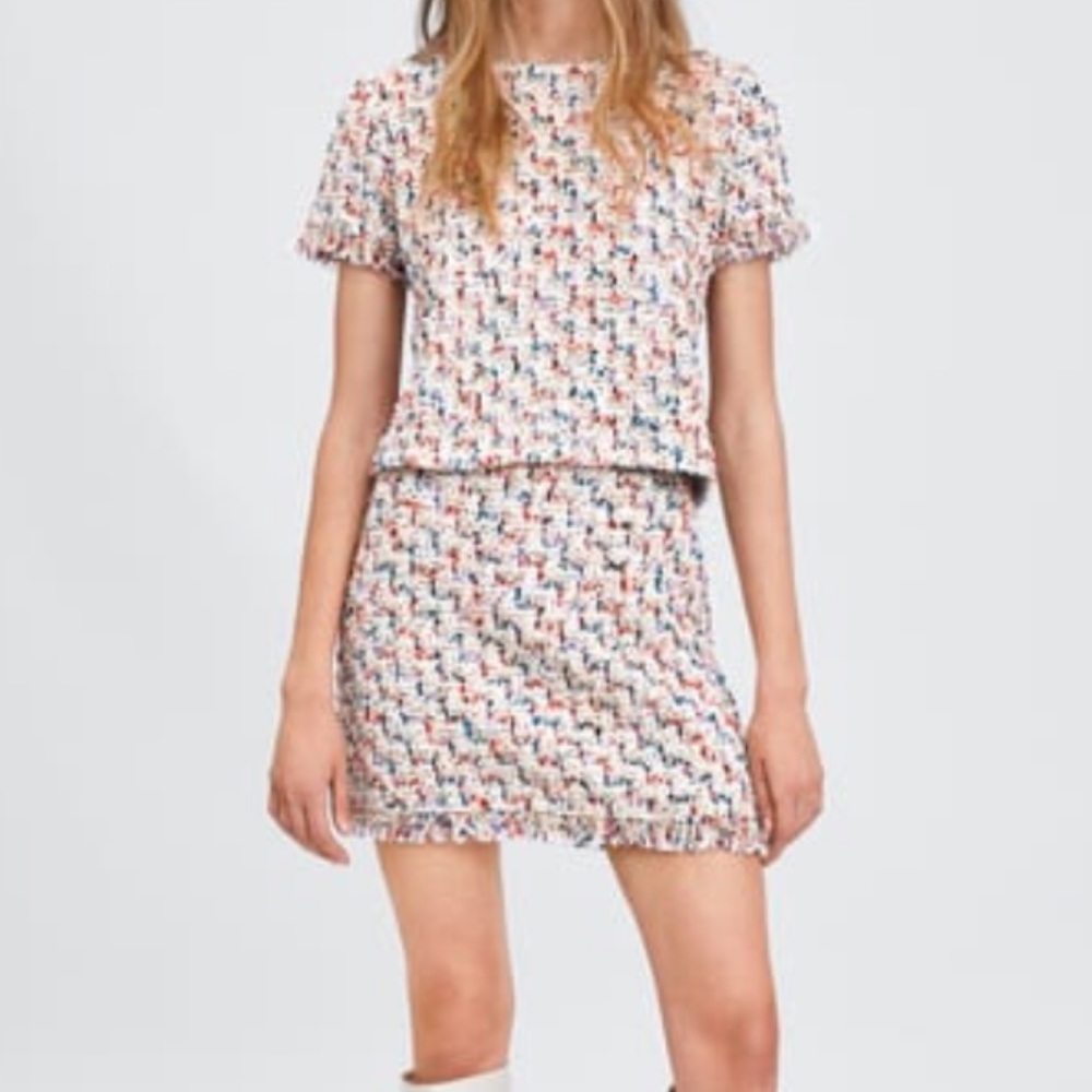 Zara knit multi colored skirt